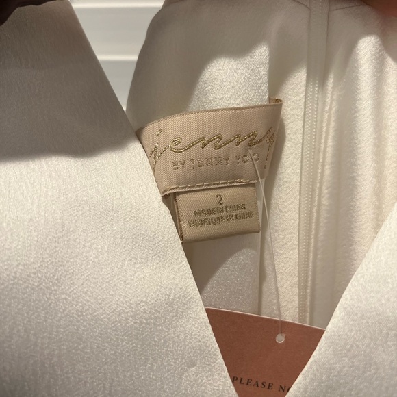 Jenny by Jenny Yoo Marnie Bias-Cut Satin V-Neck Scoop-Back Wedding Gown - Picture 3 of 4